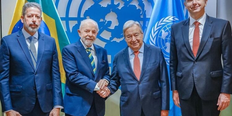 Arthur Lira acompanha Lula na abertura da Assembleia Geral da ONU em Nova Iorque