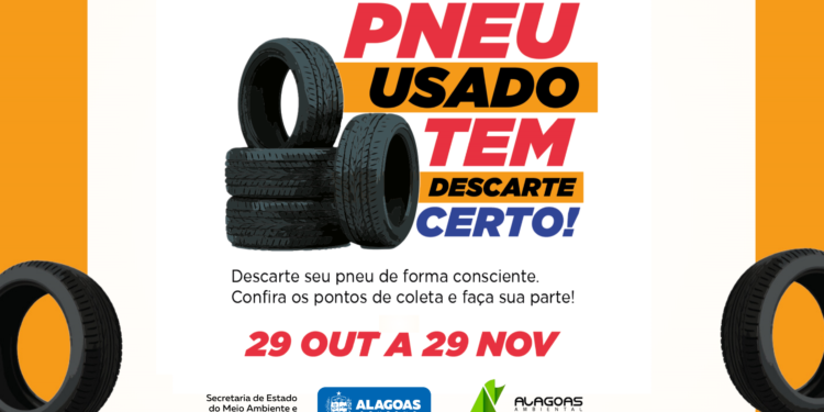 Campanha “Pneu usado tem descarte certo” tem início no próximo dia 29
