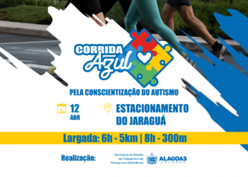 Governo de Alagoas promove a 1ª Corrida Azul pela conscientização do autismo neste sábado