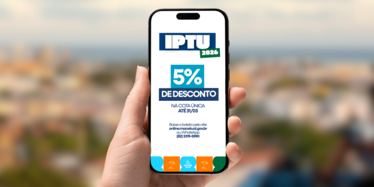 IPTU 2026: Cota única com 5% de desconto vai até o dia 31 de março
