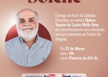 Parlamento homenageia Djalma Mello com Título de Cidadão Honorário de Alagoas
