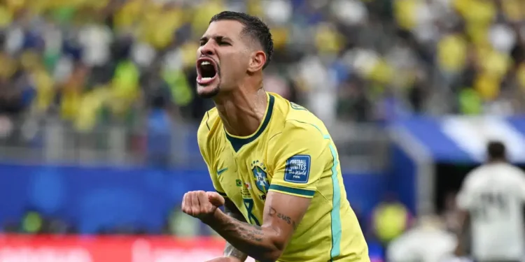 Bruno Guimarães vira “regista” do Brasil e pode igualar marca de Pelé